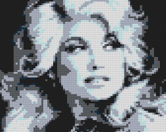 Padrão de ponto cruz de Dolly Parton: Retrato de Andy Bauch (Download digital)