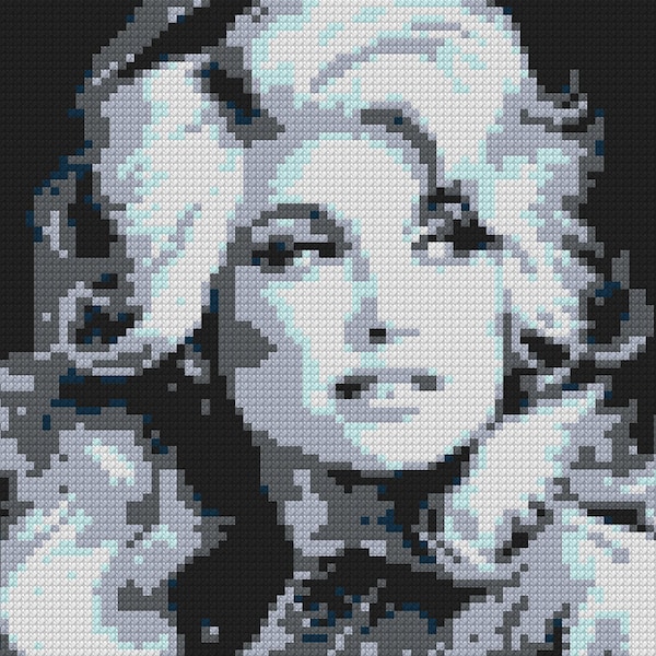 Dolly Parton Cross Stitch Pattern: Andy Bauch Portrait (Digital Download)