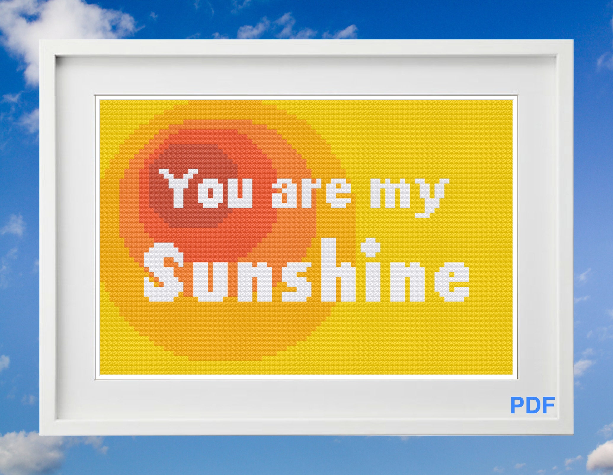 You Are My Sunshine Counted Cross Stitch Pattern PDF - Etsy