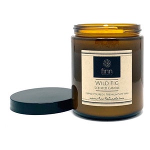 Hand Poured Premium WILD FIG Scented Soy Candle ~ 9 oz