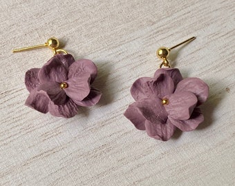 Floral Polymer Clay Earrings, Lightweight and Hypoallergenic