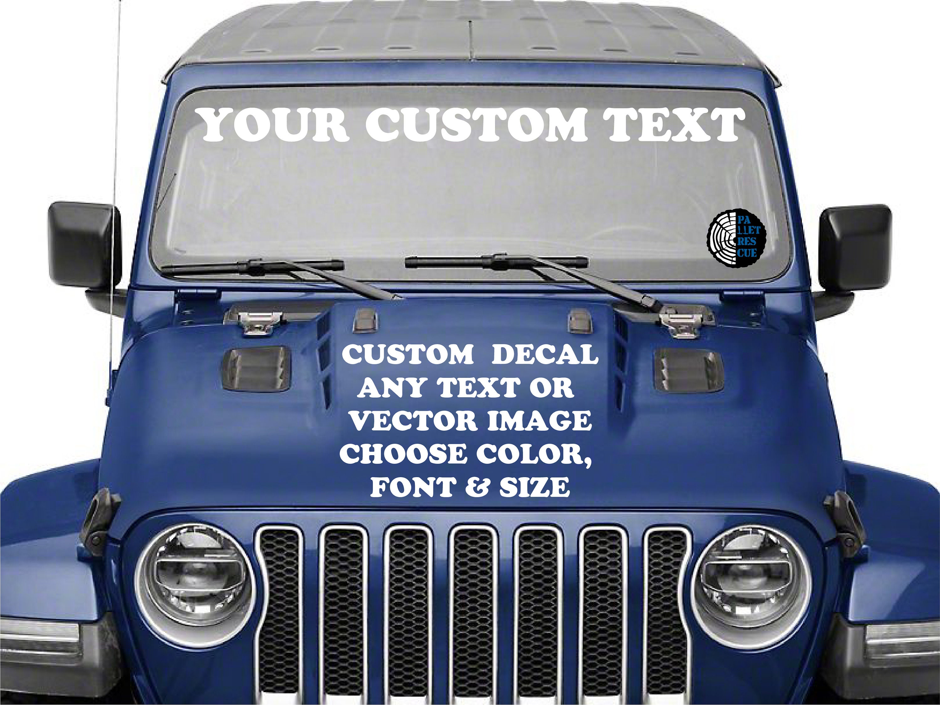 Custom Jeep Wrangler Windshield Banner Vinyl Decals Any - Etsy