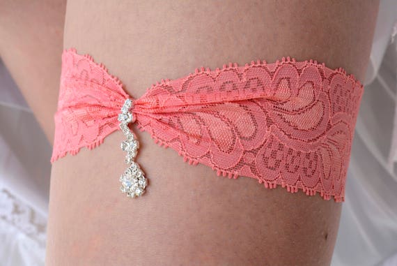 Pink Coral Wedding Garter Set Bridal Garter Wedding Garter Set Coral White  Lace Garter -  Canada