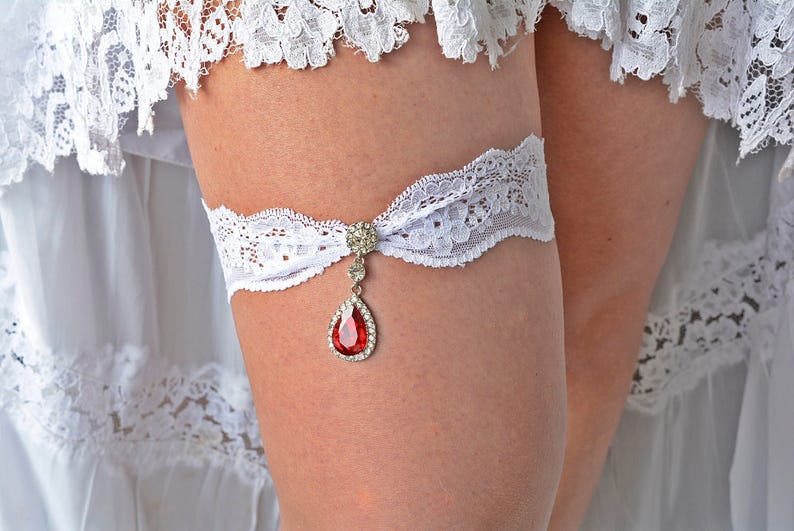 White Garter Wedding Garter Set Bridal Red Rhinestone For Wedding Lace Garter Set Toss Garter Red Garter Set Bridal Silver Crystal Garter