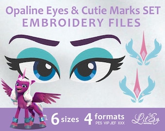 Opaline Arcana Eyes and Cutie Marks SET - Embroidery Machine Design