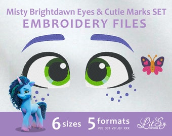 Misty Brightdawn Eyes and Cutie Marks SET - Embroidery Machine Design