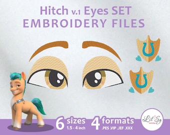 Hitch v.1 Eyes SET - Embroidery Machine Design