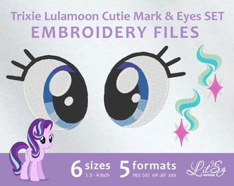 Starlight Cutie Mark & Eyes SET - Embroidery Machine Design