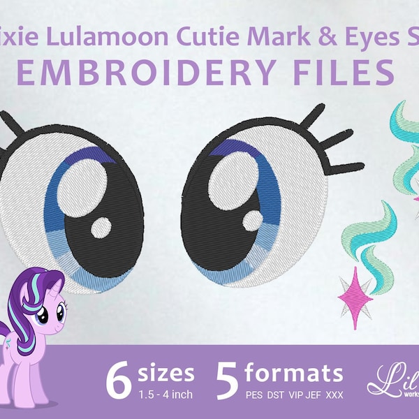 Starlight Cutie Mark & Eyes SET - Embroidery Machine Design