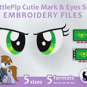 LittlePip Cutie Mark & Eyes SET - Embroidery Machine Design
