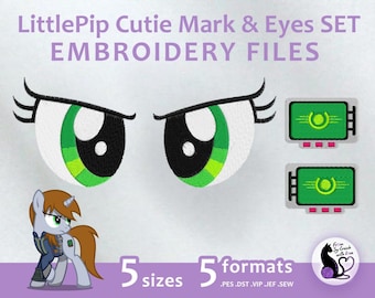 LittlePip Cutie Mark & Eyes SET - Embroidery Machine Design