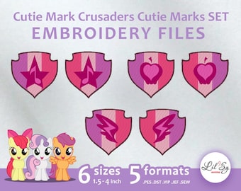 Cutie Mark Crusaders CM SET - Embroidery Machine Design