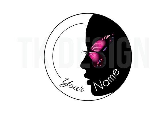 Beautician Logo Vector Vector Add Your Business Name Etsy