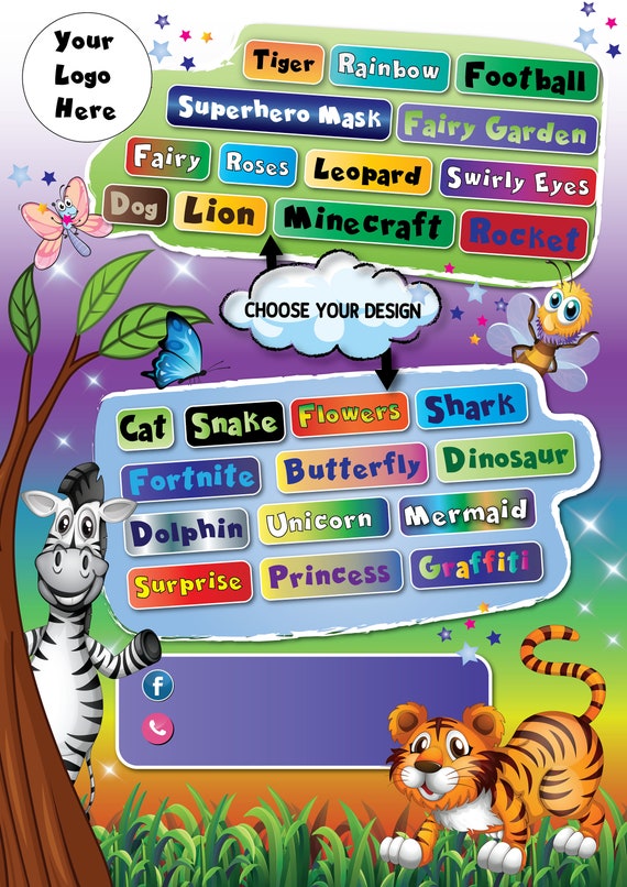 Mini Banner Facepainters Design Word Mini Desktop Roller Etsy