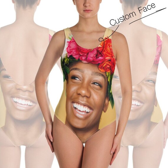 bathing suit with face