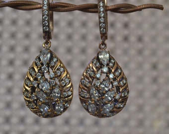 Zircon Earrings, Sultans Earrings, 925k Silver, Ottoman mystic, women earrings