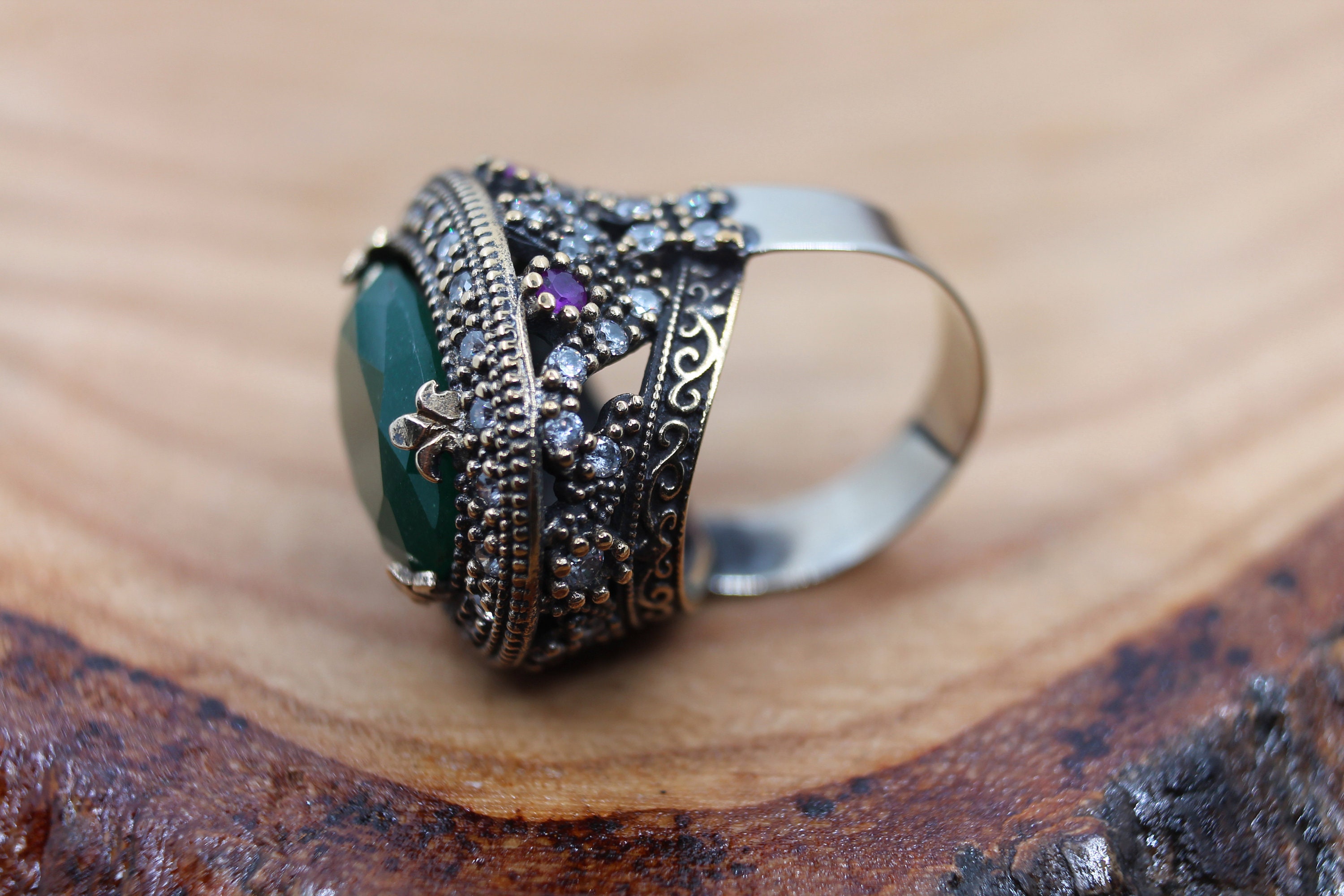 925k Silver Ottoman Ring Turkish Ring Turkish jewelry Harem Etsy