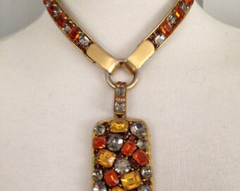 ROGER SKEMAMA (1898-1989) Bold Neck Piece with Crystals