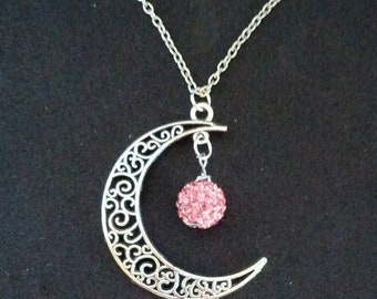 Saba Simple Sterling Silver Crescent Moon Necklace - Gold
