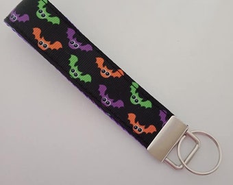 Bat / Halloween key fob wristlet