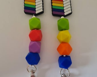 Cordones de silicona para libros, porta credenciales, porta credenciales y regalos para profesores.