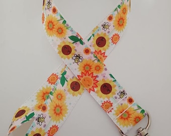 Orange und gelbes Schlüsselband / Ausweishalter / Namensschild