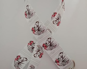 White horse lanyard / ID holder / badge holder