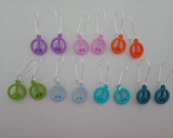 Peace sign earrings
