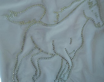 Horse crystal iron on transfer