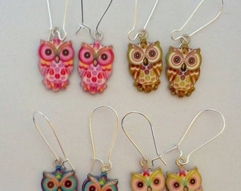 Owl earrings / animal earrings