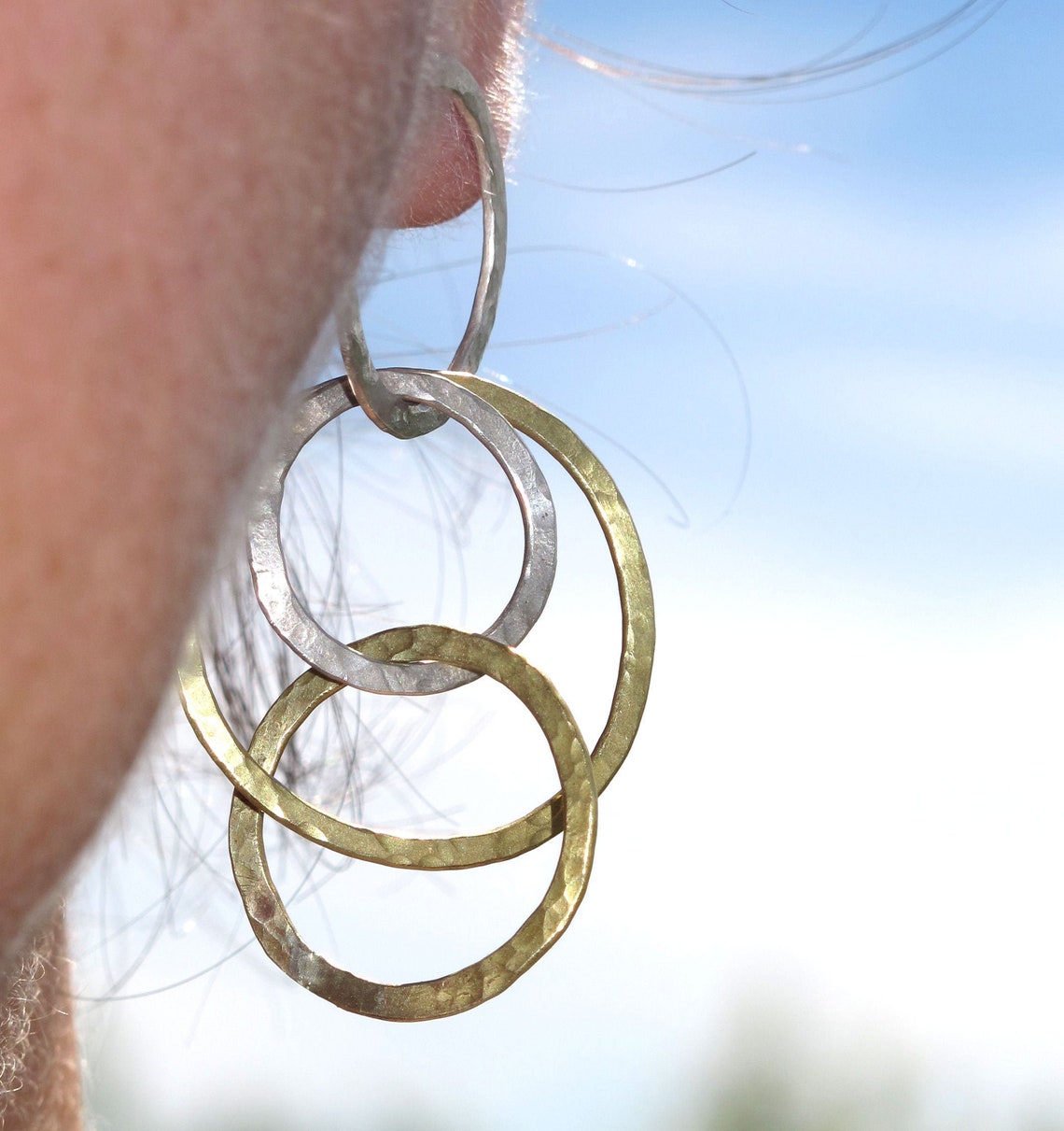 Pendientes Aros Dorados entrelazados