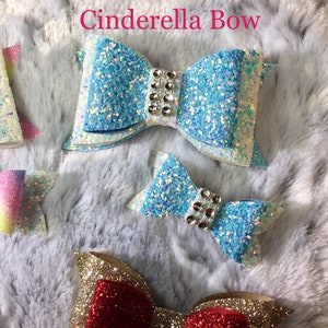 Custom Pet Dog hair bows with Swarovski crystals clips barrettes match to shop outfits or create your own image 3