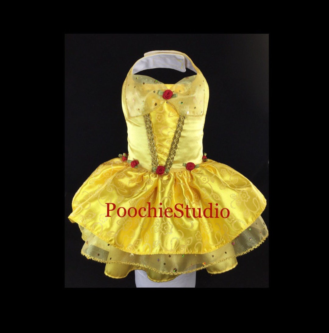 Dog Dress Princess Dog Costume Beauty & the Beast Belle Inspired Dog