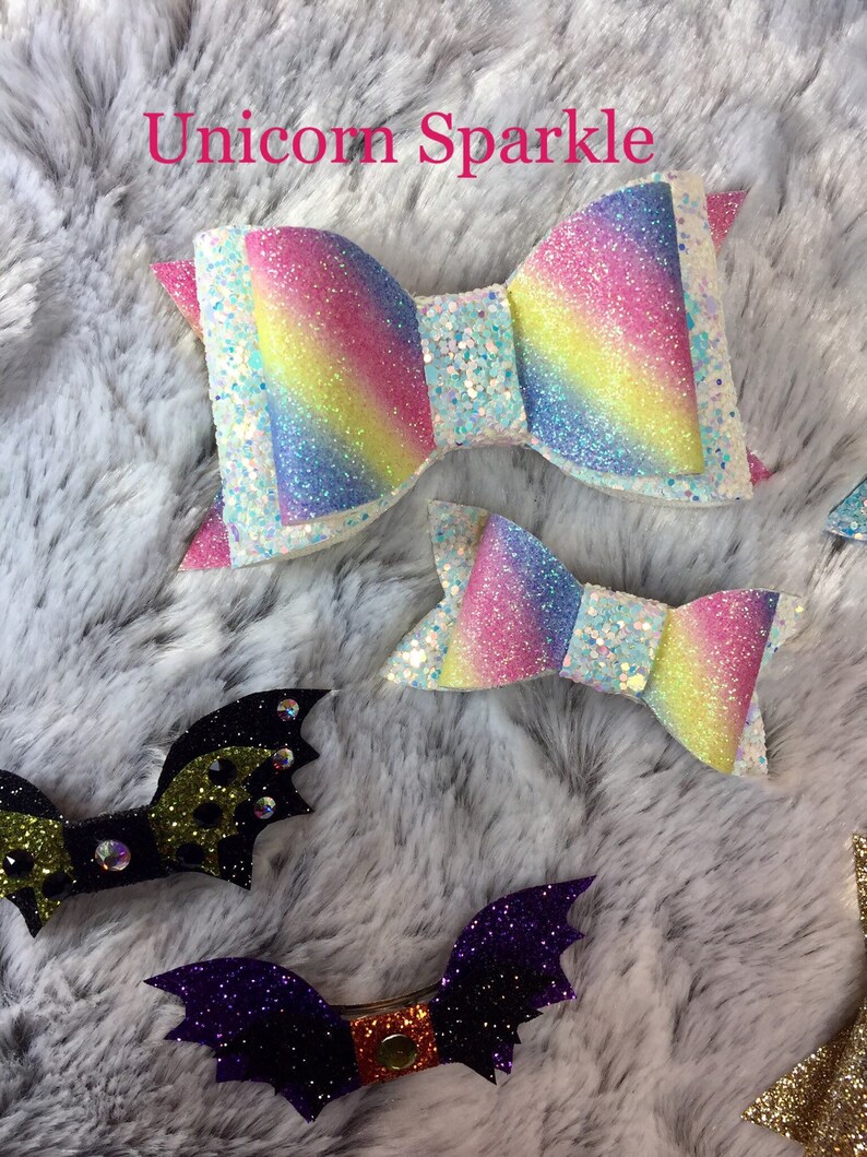 Custom Pet Dog hair bows with Swarovski crystals clips barrettes match to shop outfits or create your own image 2