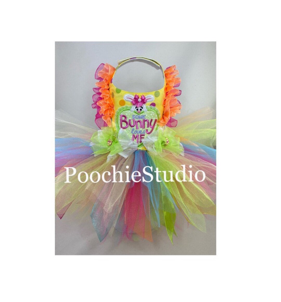 Dog Easter Dress Tutu some Bunny Loves Me Easter Fuchsia Etsy