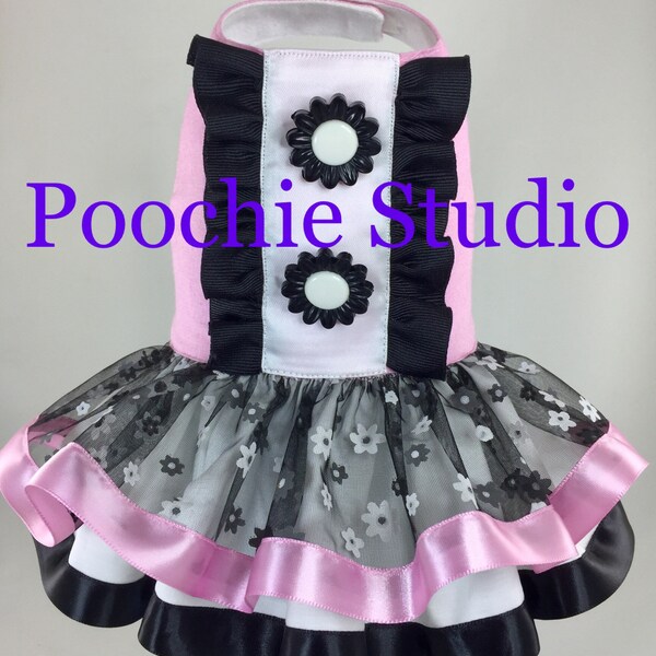 Black White Dog Dress Etsy