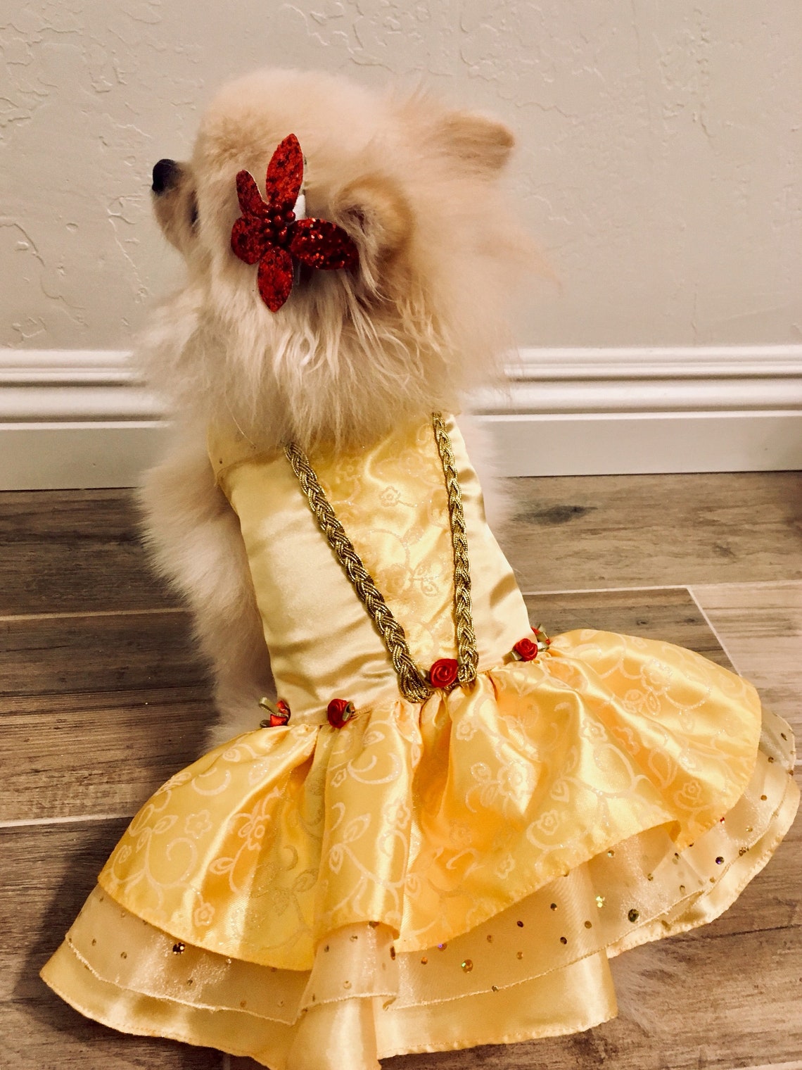 Dog Dress Princess dog costume Beauty & the Beast Belle Etsy