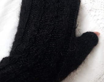 Fingerlose Handschuhe Alpaka-Merino sehr kuscheligweich