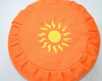 Meditationskissen,Yogakissen,Zafou,Sonne orange- orange sun