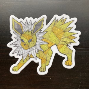 Jolteon Sticker, 3&quot; x 2.48&quot; Vinyl Sticker