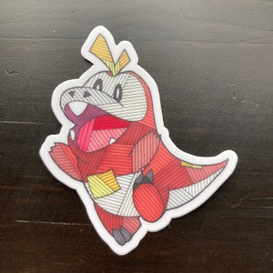 Fuecoco Sticker, 2.49&quot; x 3&quot; Vinyl Sticker