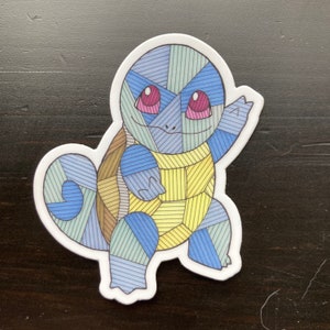Squirtle Sticker, 2.79&quot; x 3&quot; Vinyl Sticker