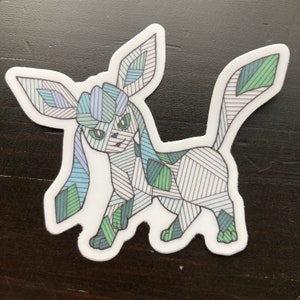 Glaceon Sticker, 3&quot; x 2.48&quot; Vinyl Sticker