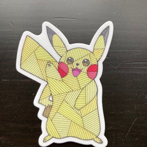 Pikachu Sticker, 2.38&quot; x 3&quot; Vinyl Sticker