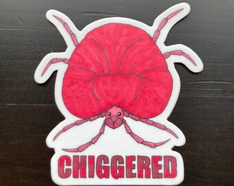 Chigger Sticker, 2.79" x 3" Vinyl, Original Design