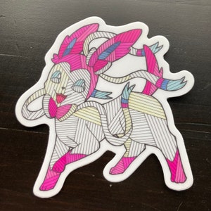 Sylveon Sticker, 3&quot; x 3&quot; Vinyl Sticker