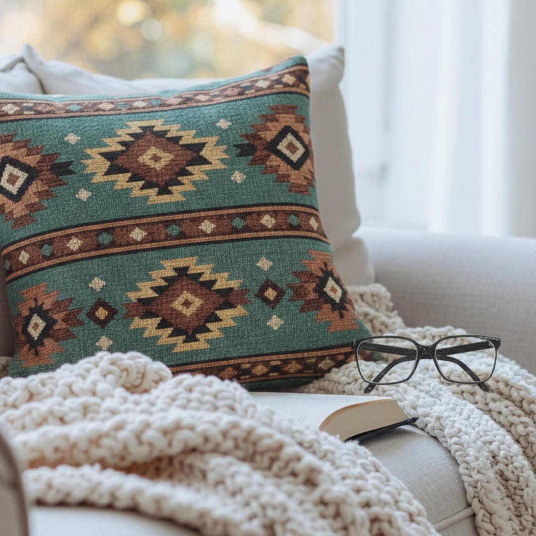 Native Pattern Pillows Southwest Native American Inspired Woven Accent Pillow | Tribal Pattern ...