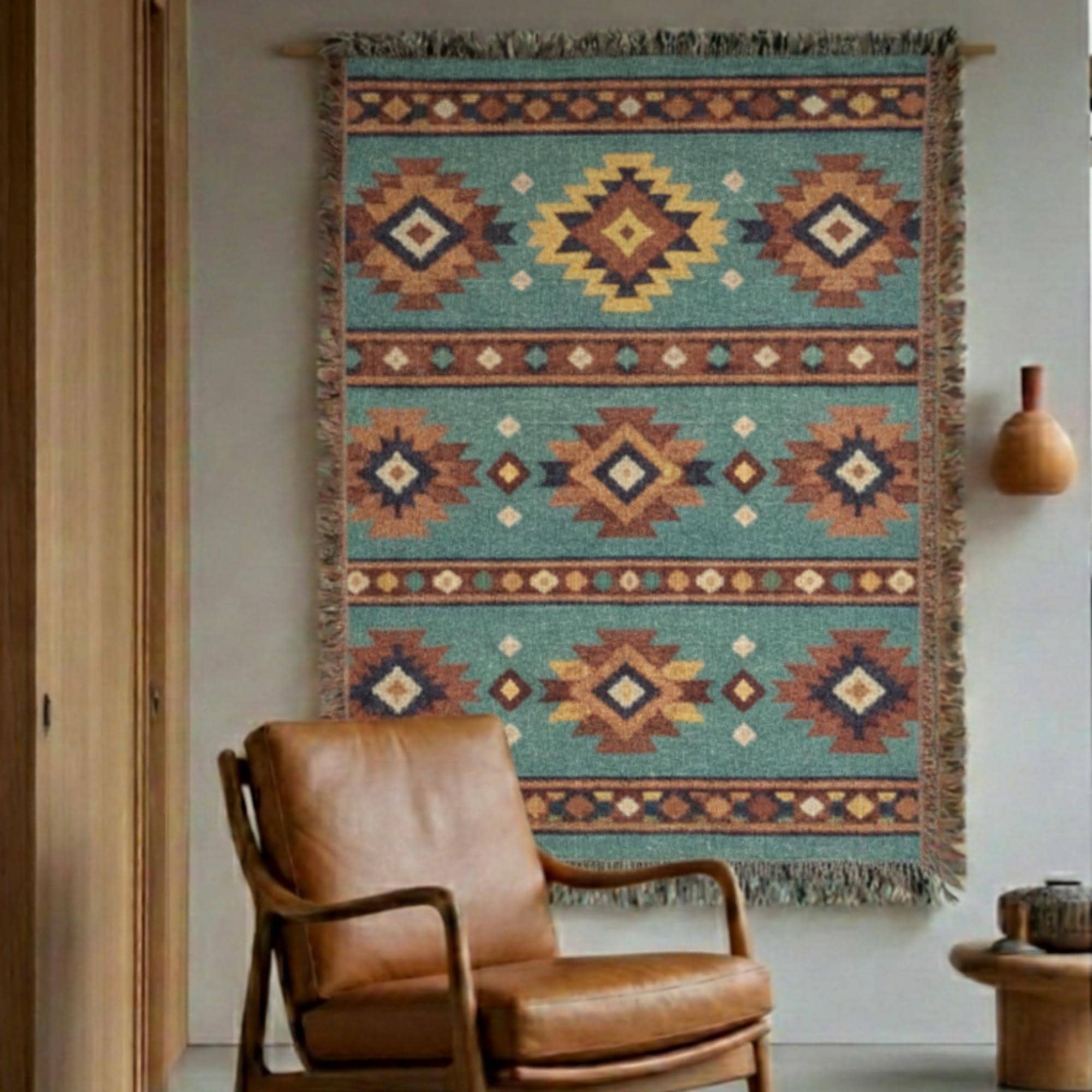 Southwest Native American Inspired Woven Blanket | Arizona Keepsake ...