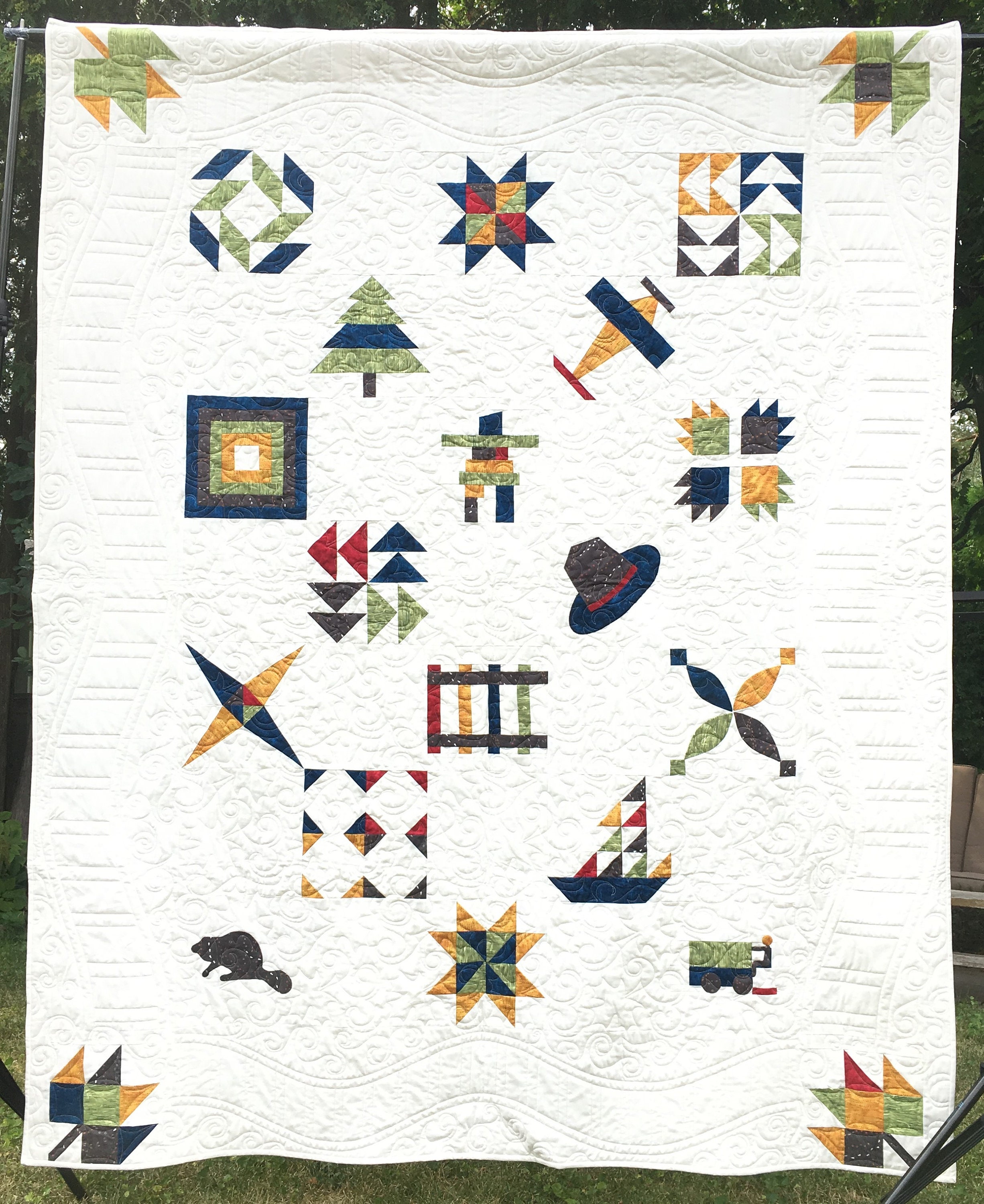True North Sampler Quilt Pattern Bed Quilt Lap Quilt Bed Etsy España