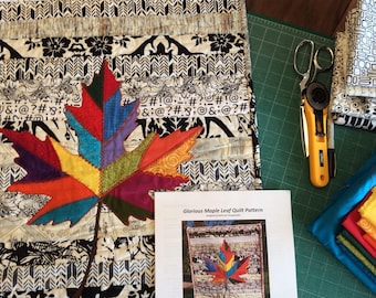 Glorious Maple Leaf Quilt Pattern, Paper Copy